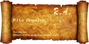 Ritz Angelus névjegykártya